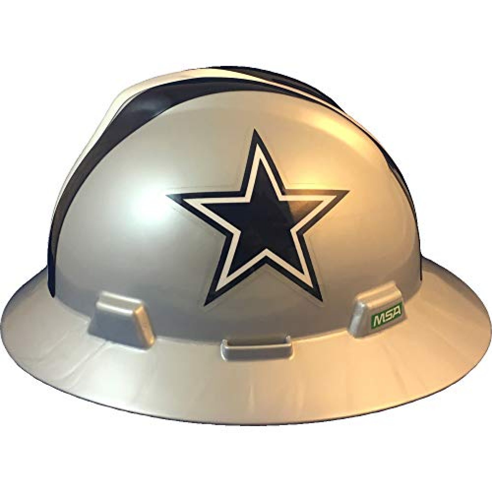 MSA 10194750 NFL V Gard Full Brim Hard Hat Dallas Cowboys Standard 