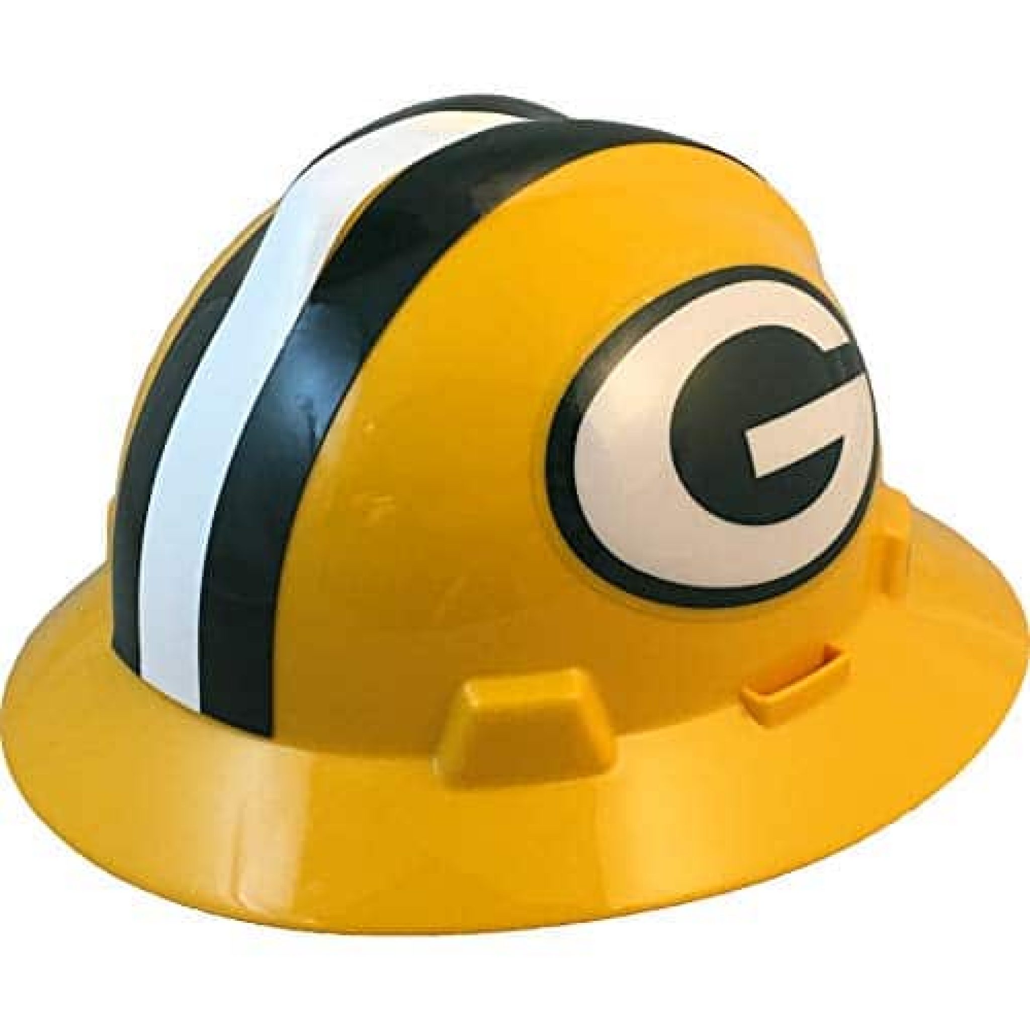 MSA 10194753 NFL VGard Full Brim Hard Hat, Green Bay Packers, Standard
