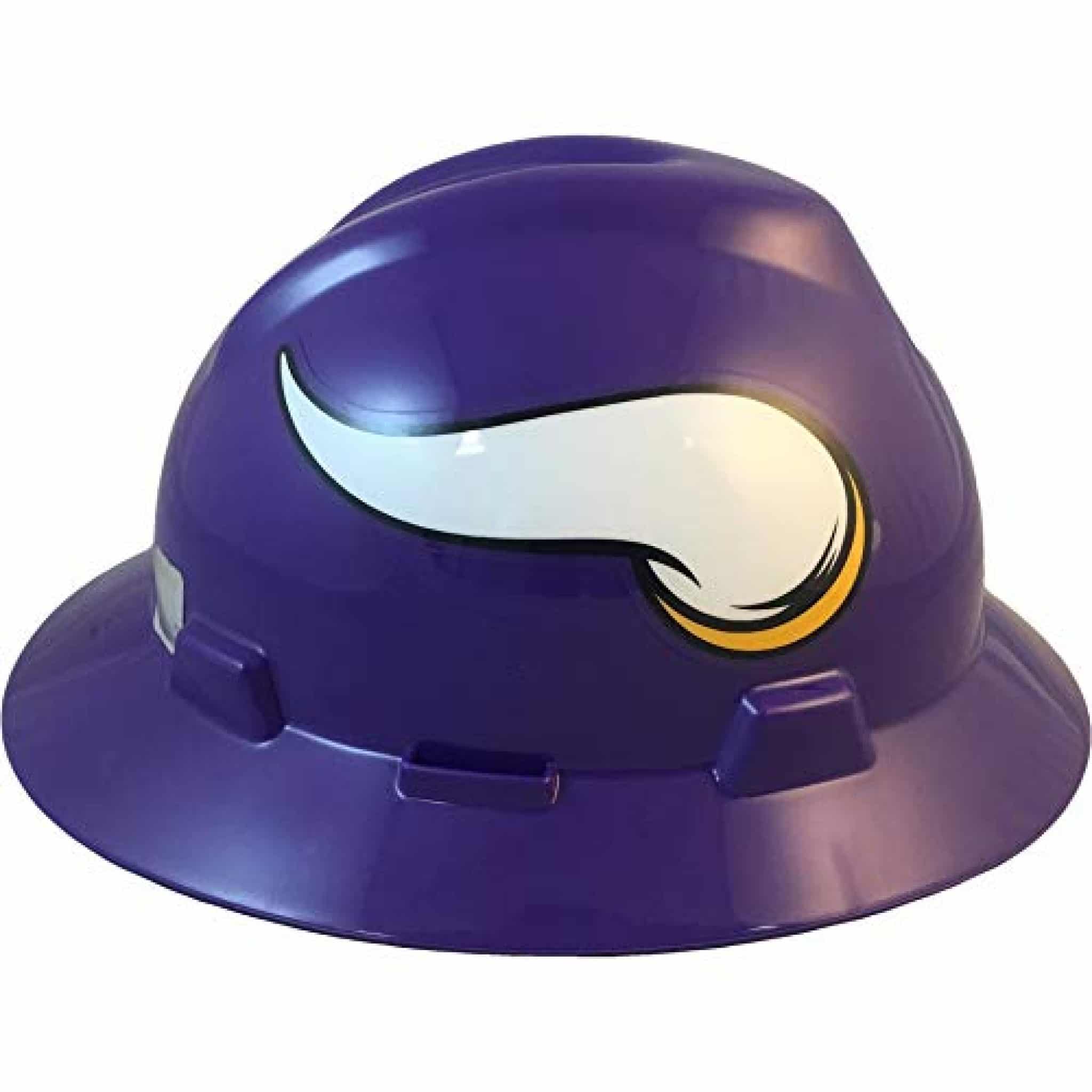 MSA 10194772 NFL V-Gard Full Brim Hard Hat, Minnesota Vikings | Sports