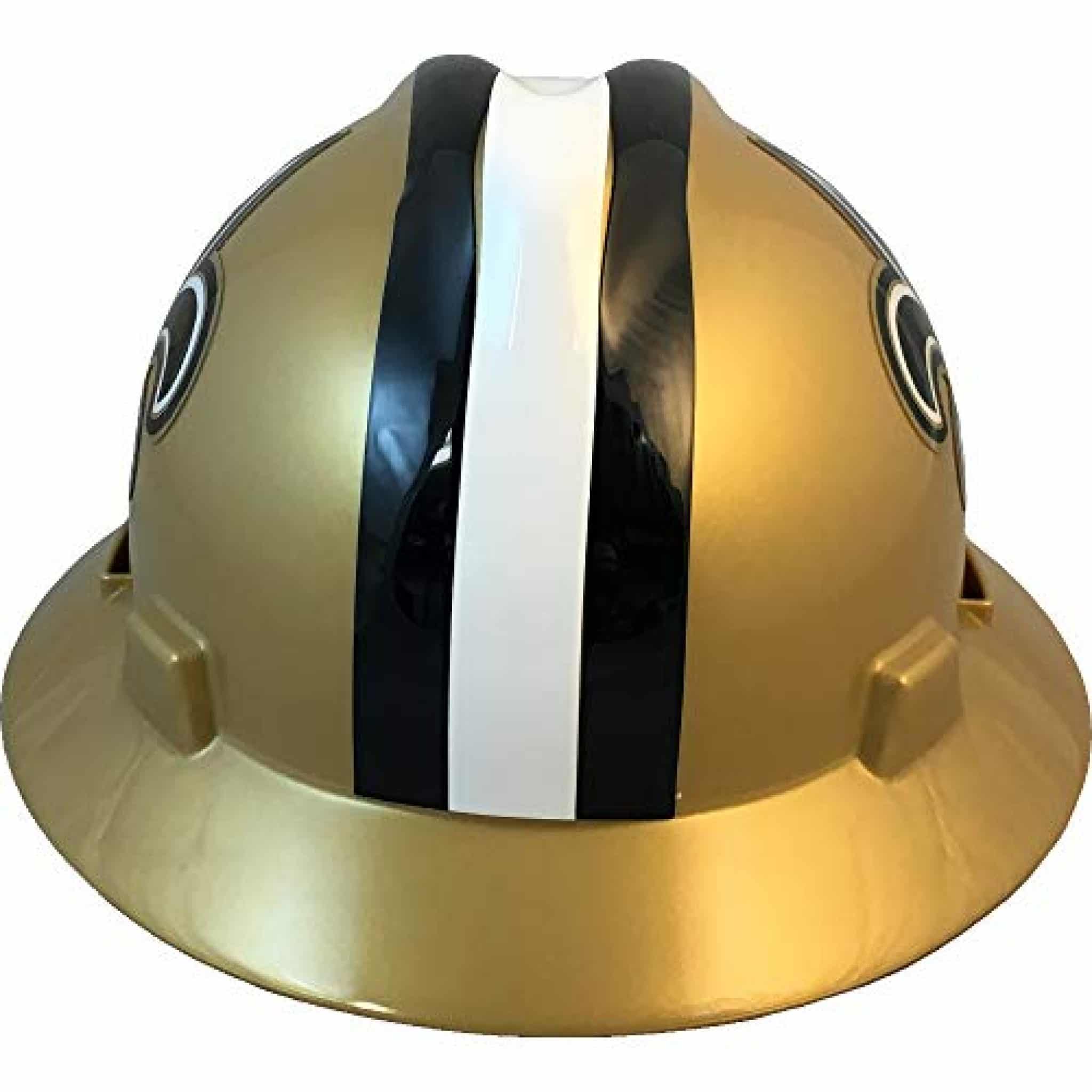 MSA 10194774 NFL VGard Full Brim Hard Hat, New Orleans Saints Sports