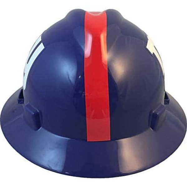 MSA 10194775 NFL VGard Full Brim Hard Hat, New York Giants Sports