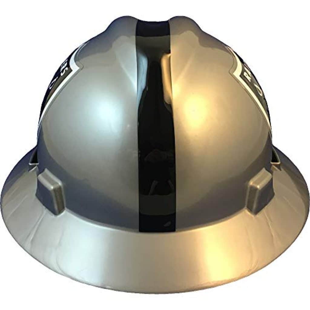 MSA 10194777 NFL VGard Full Brim Hard Hat, Oakland Raiders, Standard