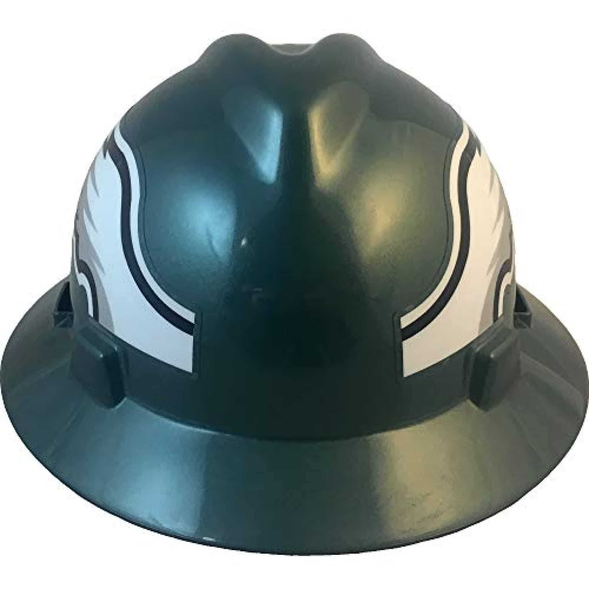 MSA 10194778 NFL VGard Full Brim Hard Hat, Philadelphia Eagles