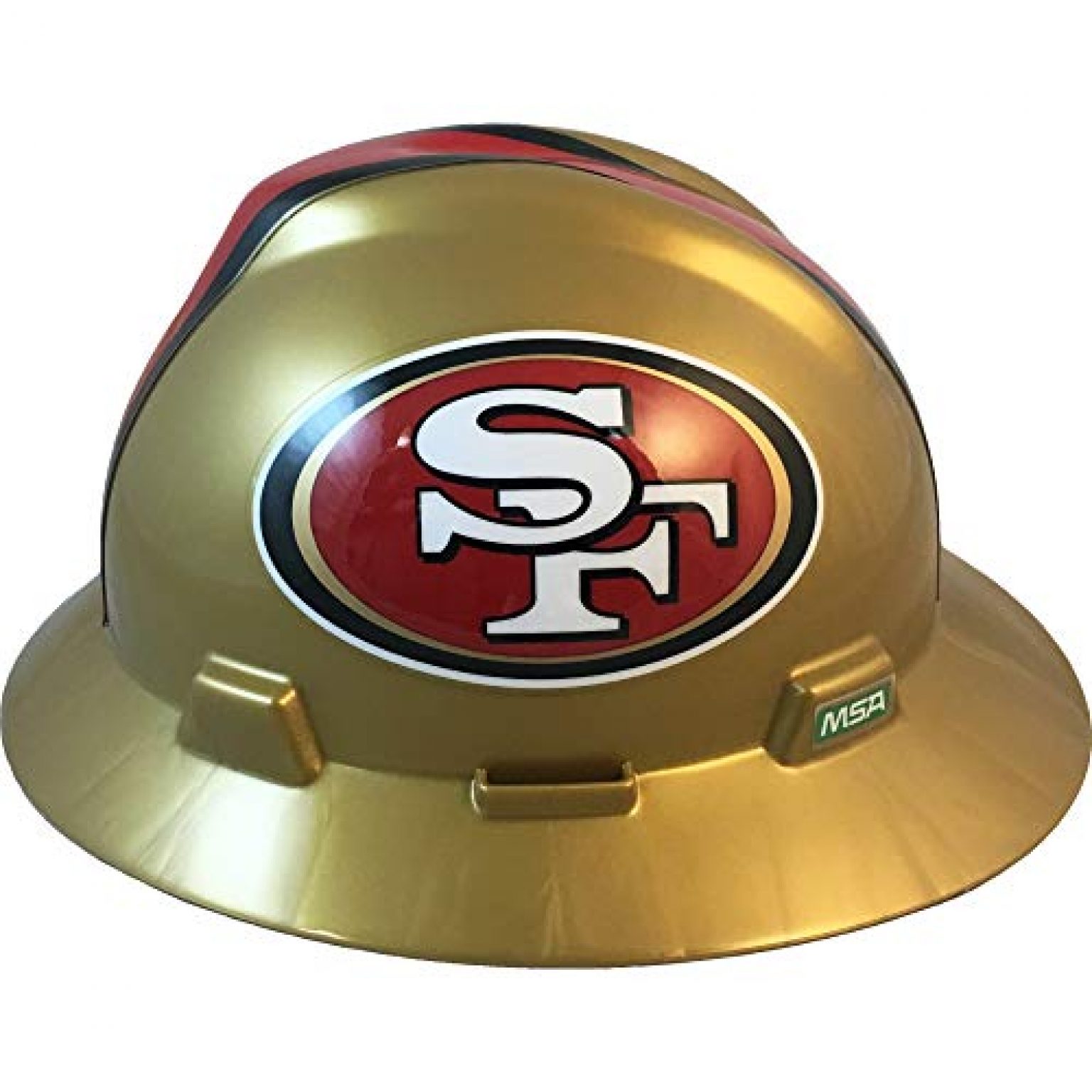 MSA 10194781 NFL V-Gard Full Brim Hard Hat, San Francisco 49ers ...