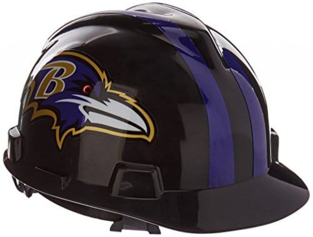 MSA 818386 NFL V-Gard Protective Cap, Baltimore Ravens | Sports Hard Hats