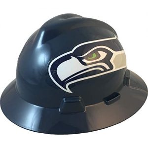 MSA 10194782 NFL V-Gard Full Brim Hard Hat, Seattle Seahawks