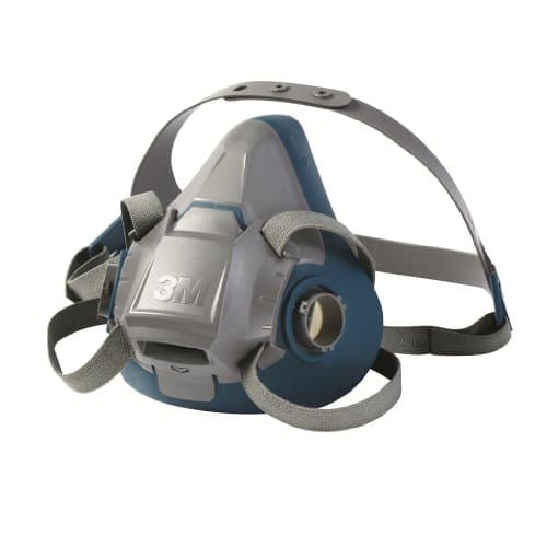 3M Rugged Comfort Half Facepiece Reusable Respirator 6503/49491, Cool Flow Valve, Silicone, Welding, Sanding, Cleaning, Grinding, Assembly, Machine Operations, Large