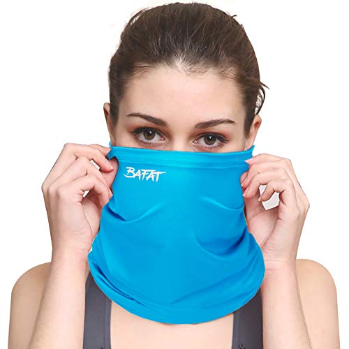 4 Pieces Sun UV Protection Face Mask Neck Gaiter Windproof Scarf Sunscreen Breathable Bandana for Sport&Outdoor (Black)