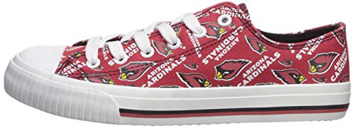 Arizona Cardinals Women's Low Top Canvas Sneakers