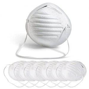 Disposable Dust Face Masks. White Particle Safety Mouth Respirators for Painting