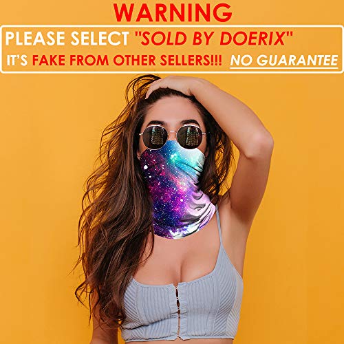 Doerix Kids Face Mask Reusable, Cloth Kid Face Masks Neck Gaiter Washable Bandana Face Mask, Sun Dust Protection Balaclava Face Cover Scarf Shield for Fishing Runing Hunting Cycling