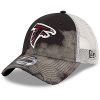 New Era Men's Black/White Atlanta Falcons Faded Trucker 9TWENTY Snapback Hat