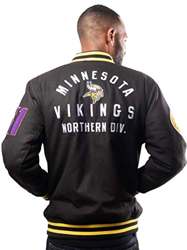 Black Minnesota Vikings Varsity Jacket