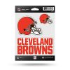 Cleveland Browns Stickers Die Cut 3-Piece Sheet