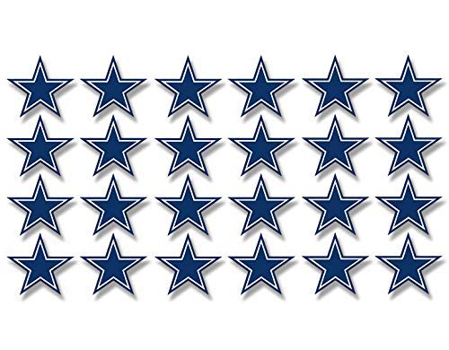 Dallas Cowboys Stickers 24 Blue Stars Set