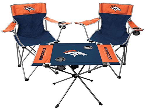 Denver Broncos 3-Piece Tailgate Kit with Table and Chairs