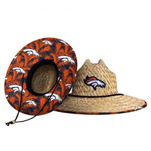 Denver Broncos Straw Sun Hat Floral Pattern