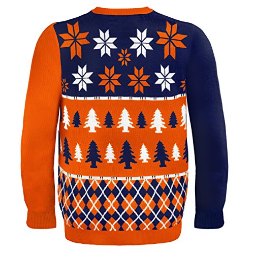 Denver Broncos Ugly Sweater Busy Block Pattern