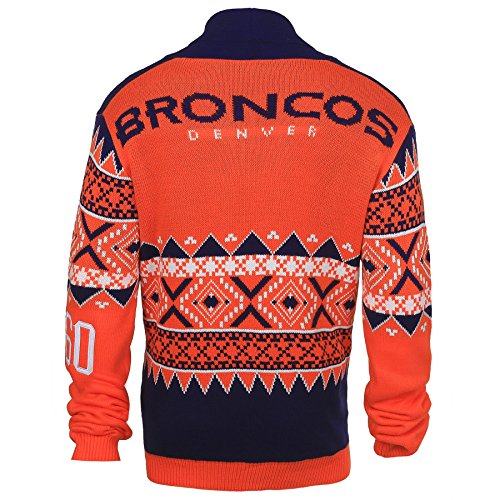 Denver Broncos Ugly Sweater Cardigan