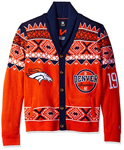 Denver Broncos Ugly Sweater Cardigan