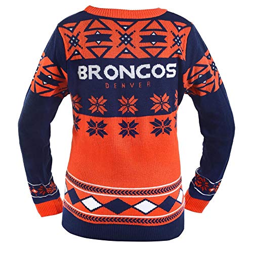 Denver Broncos Women's Ugly Sweater V-Neck