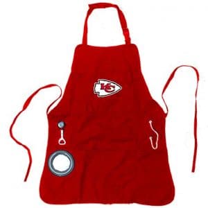 Kansas City Chiefs BBQ Apron with Bottle Opener and Multi Tool