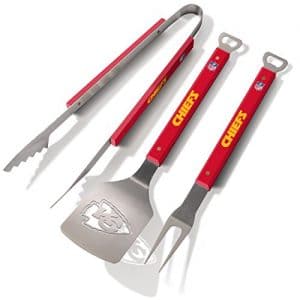 Kansas City Chiefs BBQ Set / Fork & Tongs with 2 Bottle Openers