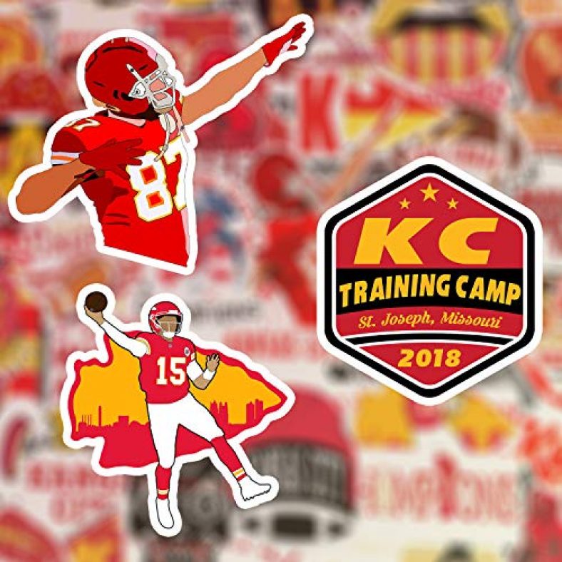 Kansas City Chiefs Sticker Set 50 Pieces Sports Hard Hats