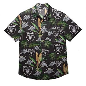 Las Vegas Raiders Hawaiian Shirt Button Up (Dark)