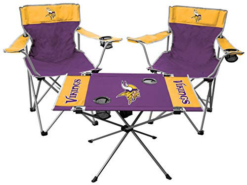 Minnesota Vikings 3-Piece Tailgate Kit with Table and Chairs