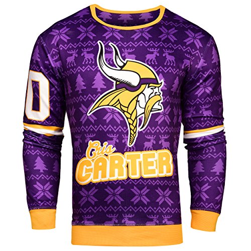 Minnesota Vikings Chris Carter Ugly Sweater