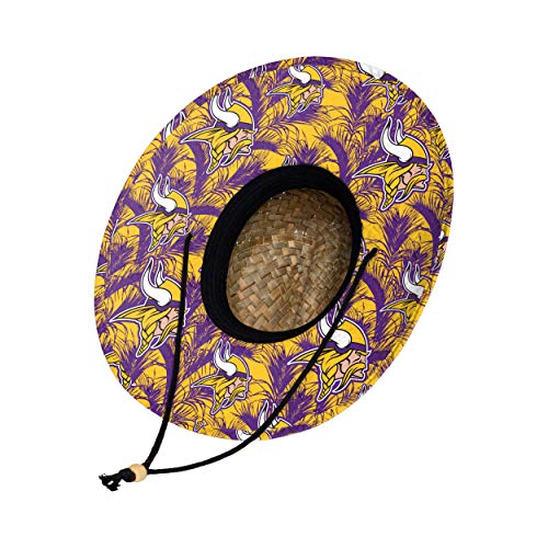 Minnesota Vikings Straw Sun Hat Floral Pattern