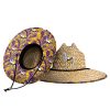 Minnesota Vikings Straw Sun Hat Floral Pattern