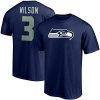 Navy Seattle Seahawks Russell Wilson Hoodie T-Shirt