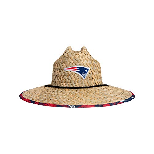 New England Patriots Straw Sun Hat Floral Pattern