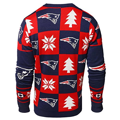 New England Patriots Ugly Sweater Patches Pattern