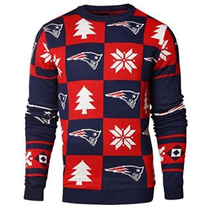 New England Patriots Ugly Sweater Patches Pattern