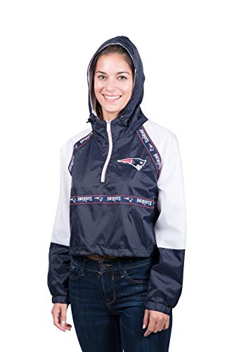 New England Patriots Women's Windbreaker Quarter Zipper Hoodie