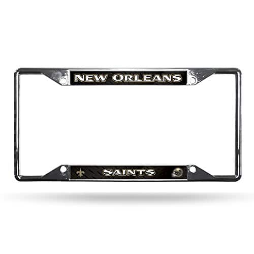 New Orleans Saints Chrome License Plate Frame