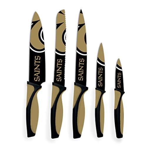 New Orleans Saints Stainless Steel Kitchen Knives Set 5pc
