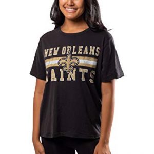 New Orleans Saints Women's Distressed T Shirt