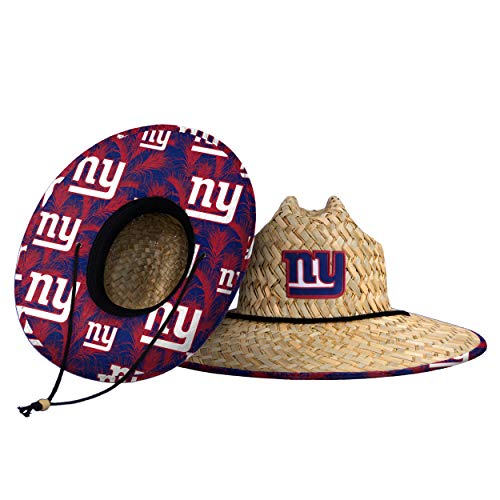 New York Giants Straw Sun Hat Floral Pattern