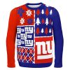 New York Giants Ugly Sweater Busy Block Pattern