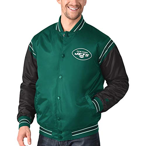 New York Jets Satin Varsity Full-Snap Jacket