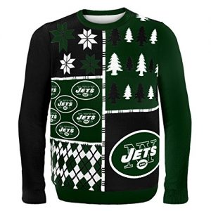 New York Jets Ugly Sweater Busy Block Pattern