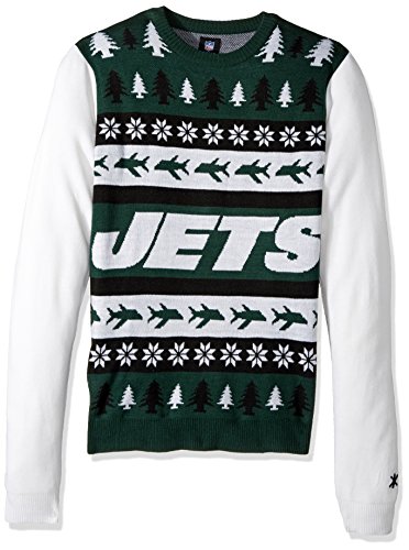 New York Jets Wordmark Ugly Sweater