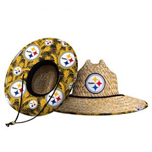 Pittsburgh Steelers Straw Sun Hat Floral Pattern