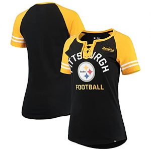 Pittsburgh Steelers Women's Lace-Up Raglan Shirt