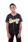 Pittsburgh Steelers Youth Button Down Baseball Jersey