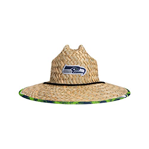 Seattle Seahawks Straw Sun Hat Floral Pattern